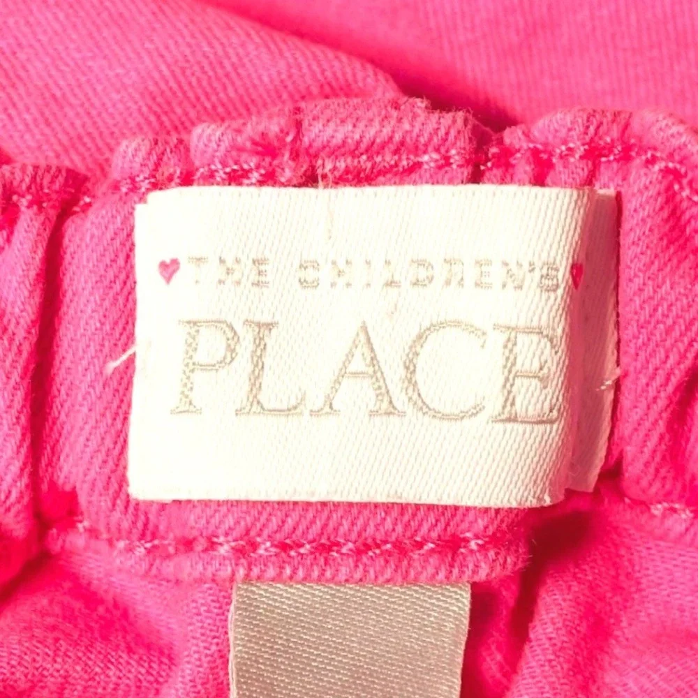The Childrens Place‎ Girls Hot Pink Slim Chino Pants Adjustable Waist 18-24M